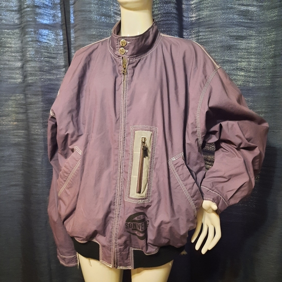 RARE Vintage Sonneti SC51 Lilac Purple Bomber Jacket - Picture 1 of 13